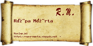 Répa Márta névjegykártya