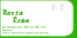 marta repa business card